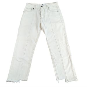 One X Oneteaspoon Luxe jeans, raw hem off-white, size 28